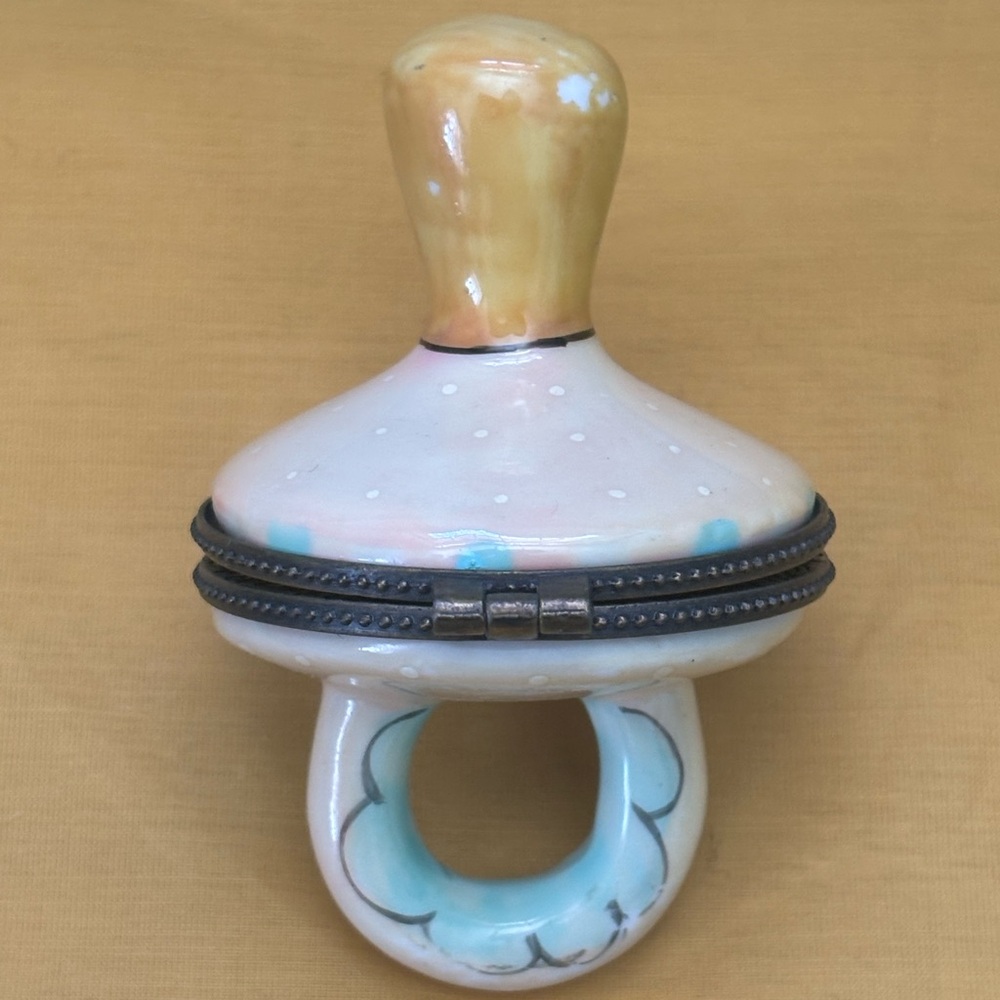 Pacifier shaped trinket box